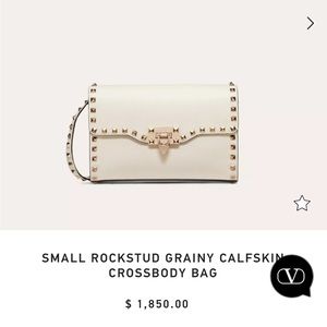 Small Rockstud Grainy Calfskin Crossbody Bag